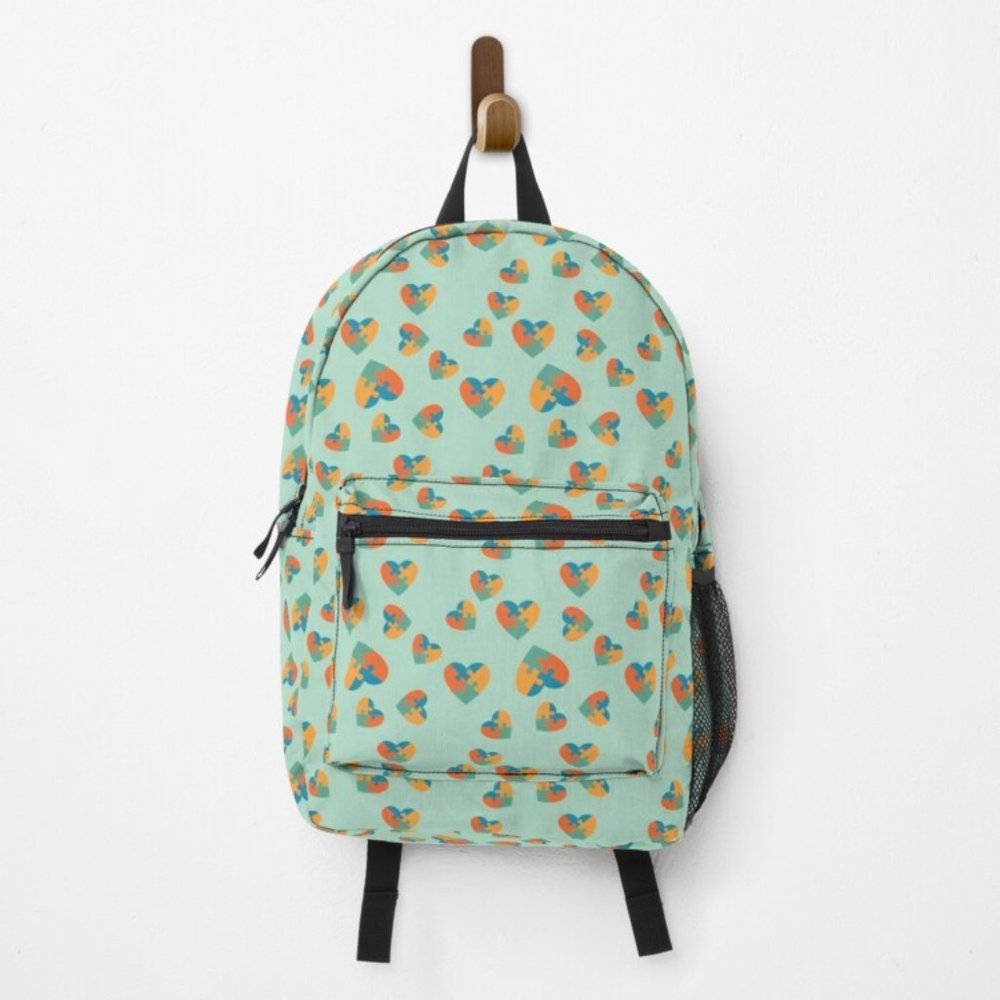 Backpack - Green and Yellow with black background
